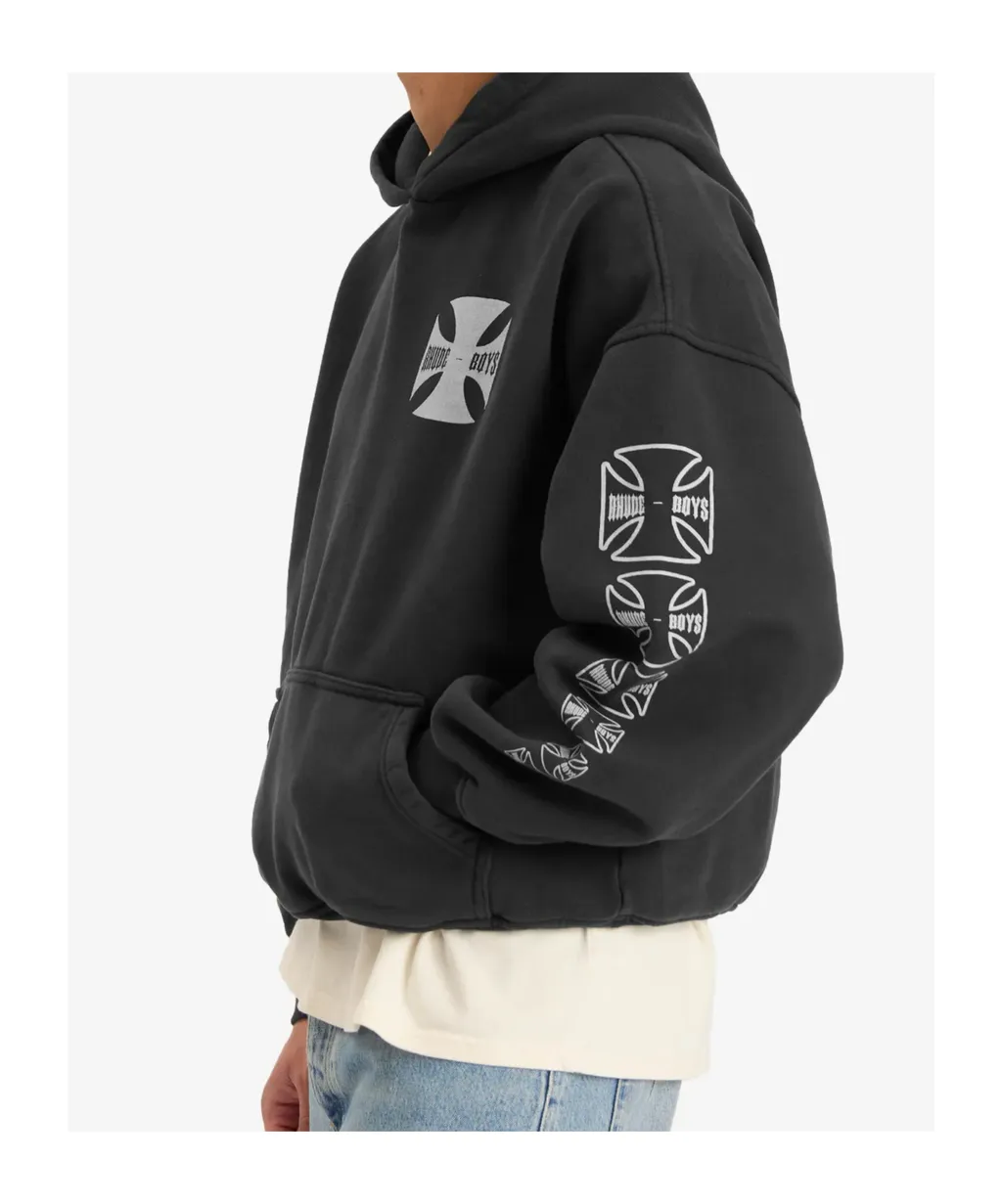 Rhude Logo-Printed Long Sleeved Hoodie