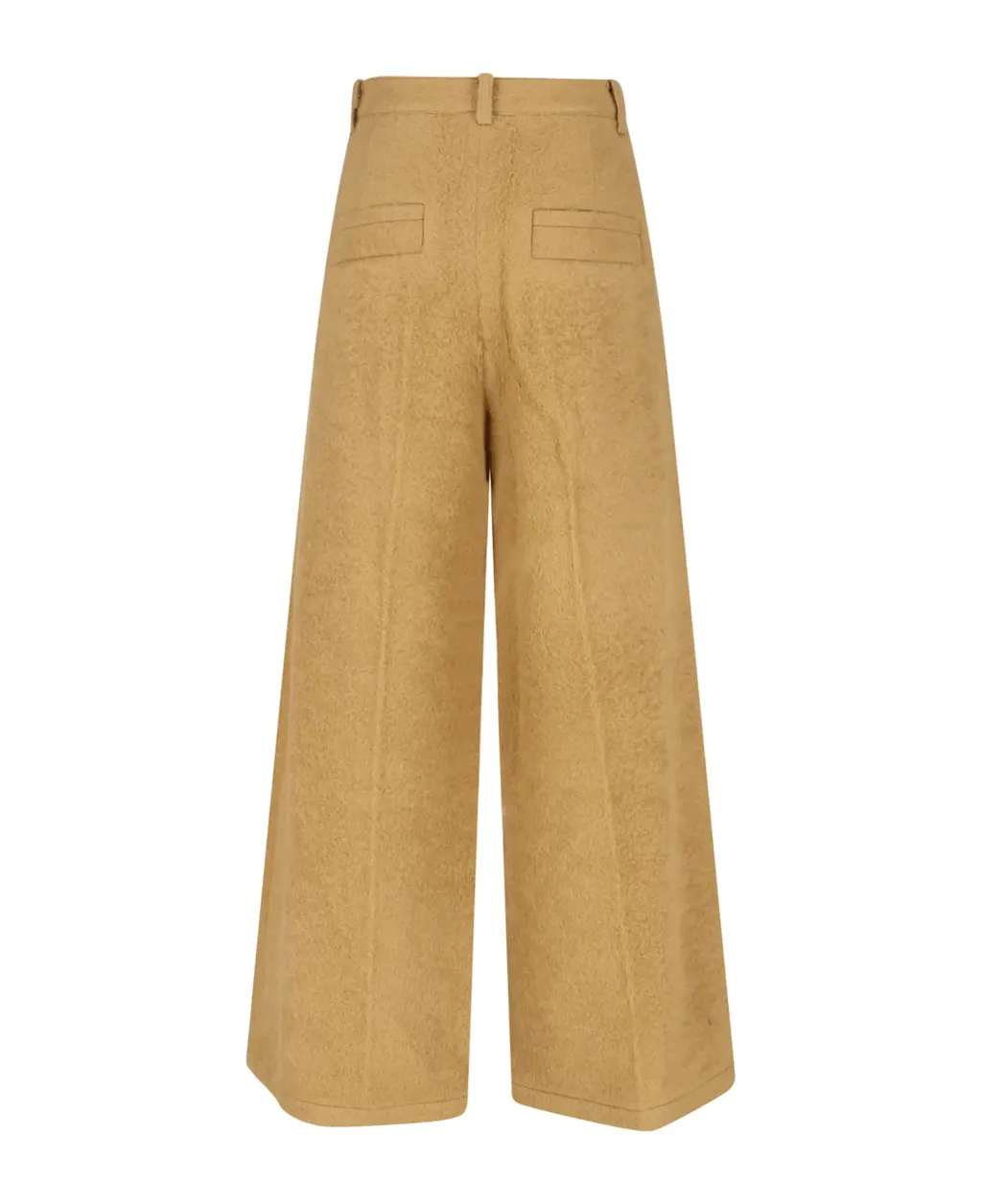 Low Classic Pleated Straight-Leg Trousers