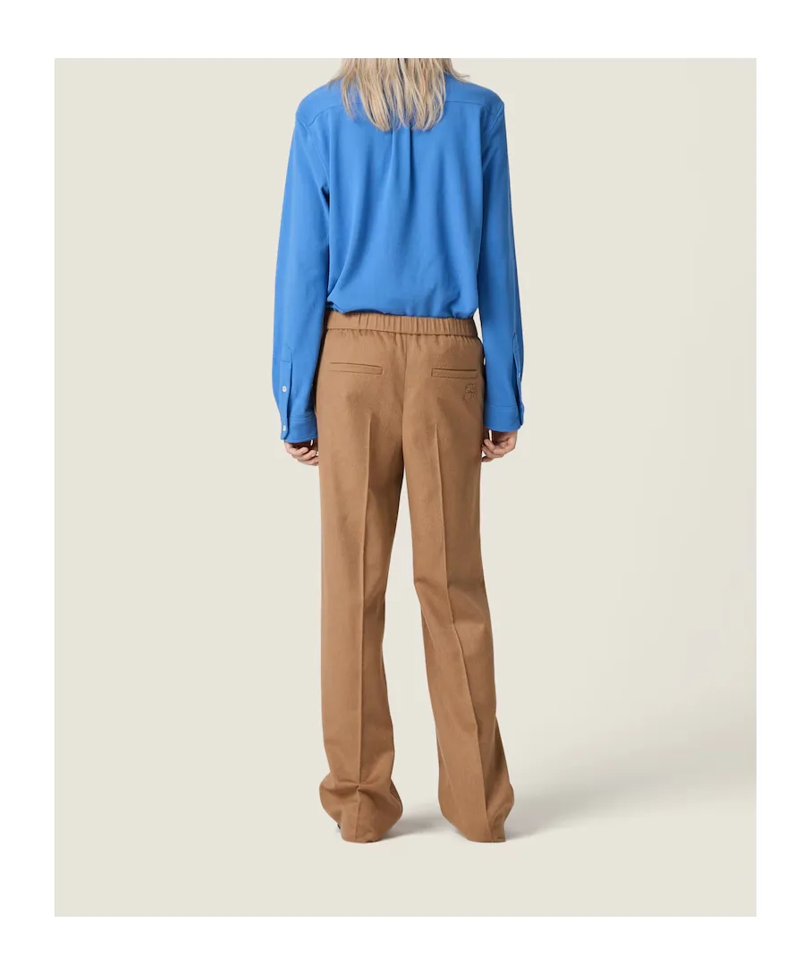 Camel Hair Drawstring Pants