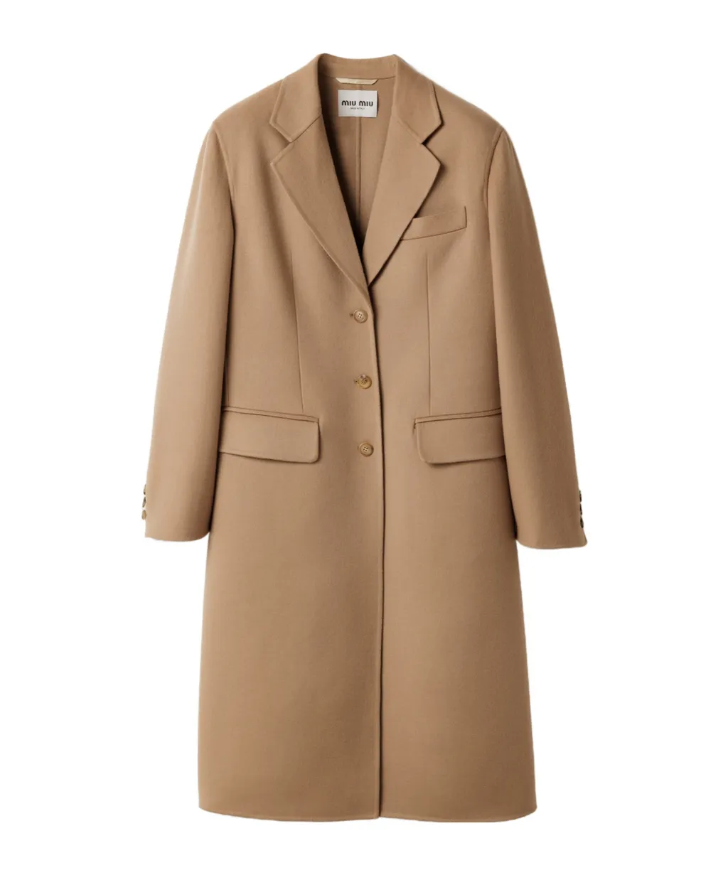 Miu Miu Single-Breasted Long Coat