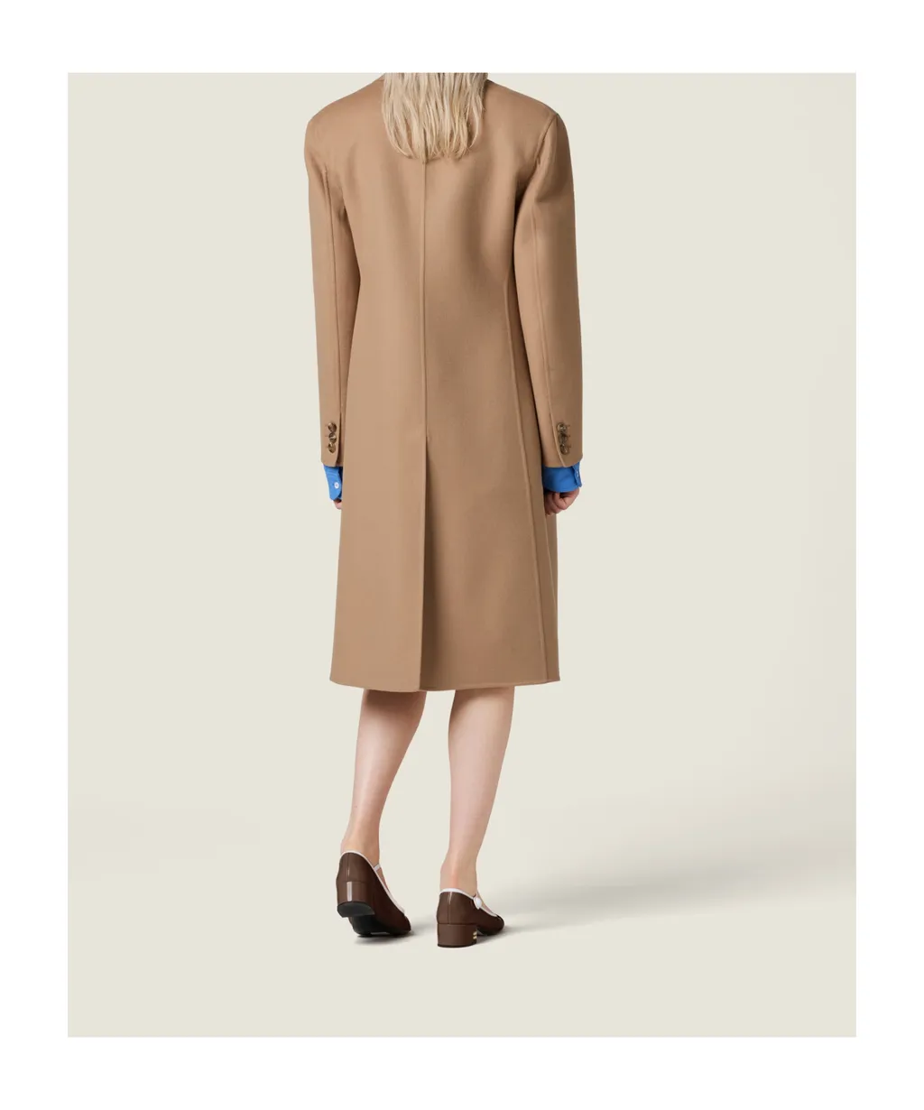 Miu Miu Single-Breasted Long Coat