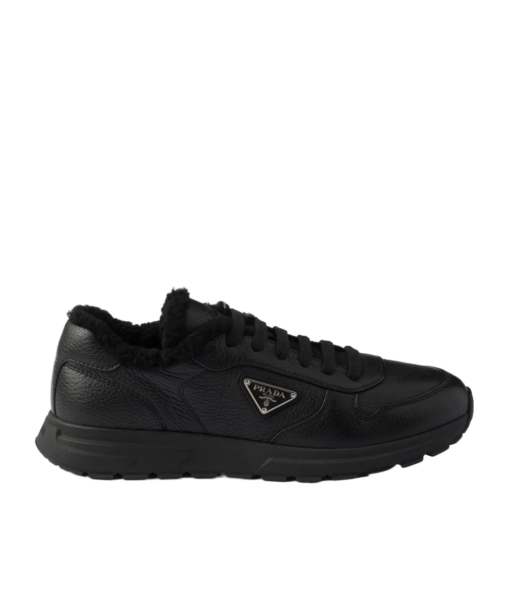 Prada Triangle-Logo Lace-Up Sneakers