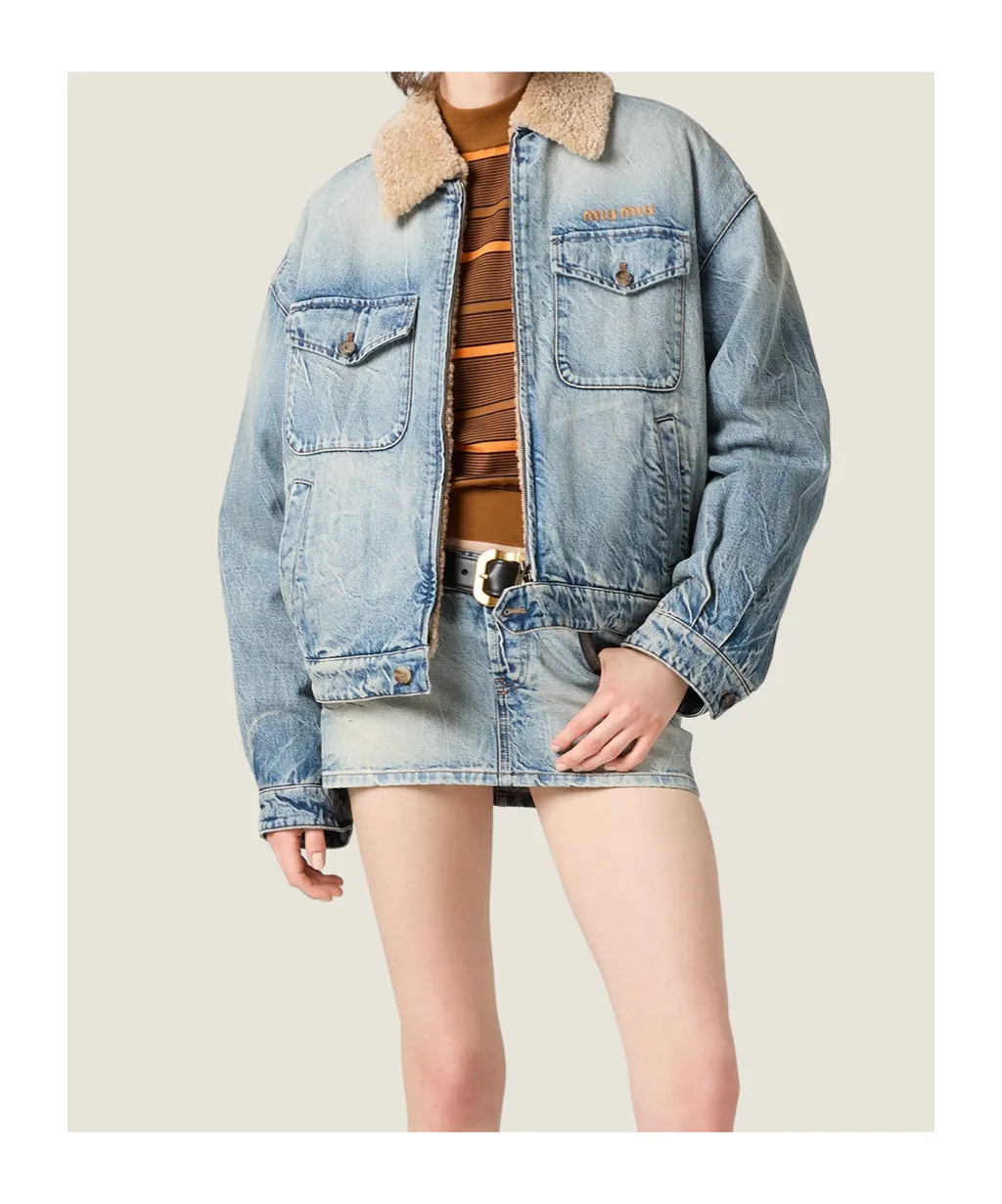 Denim And Shearling Trucker Jacket