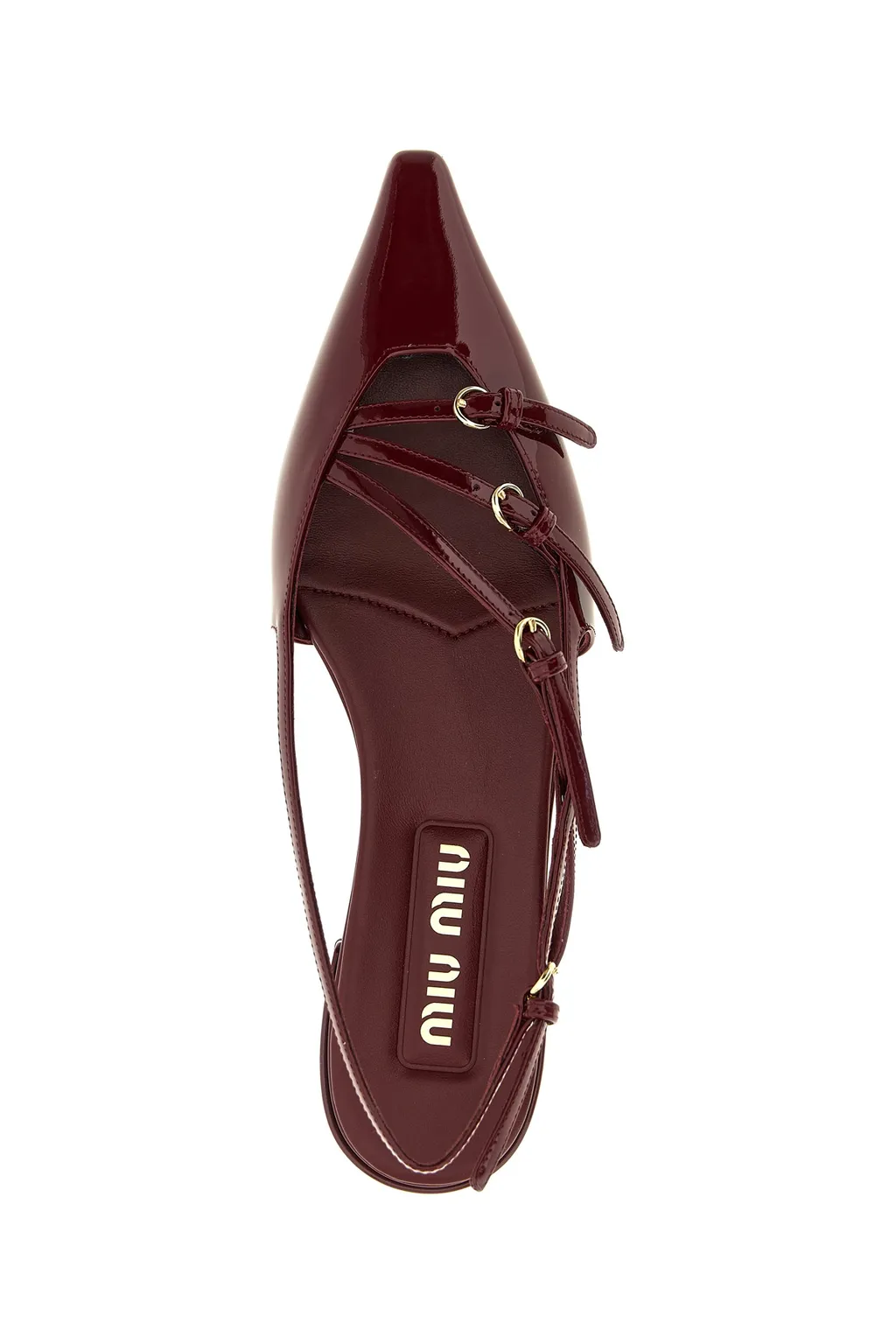 Miu Miu Pointed-Toe Slingback Ballerinas
