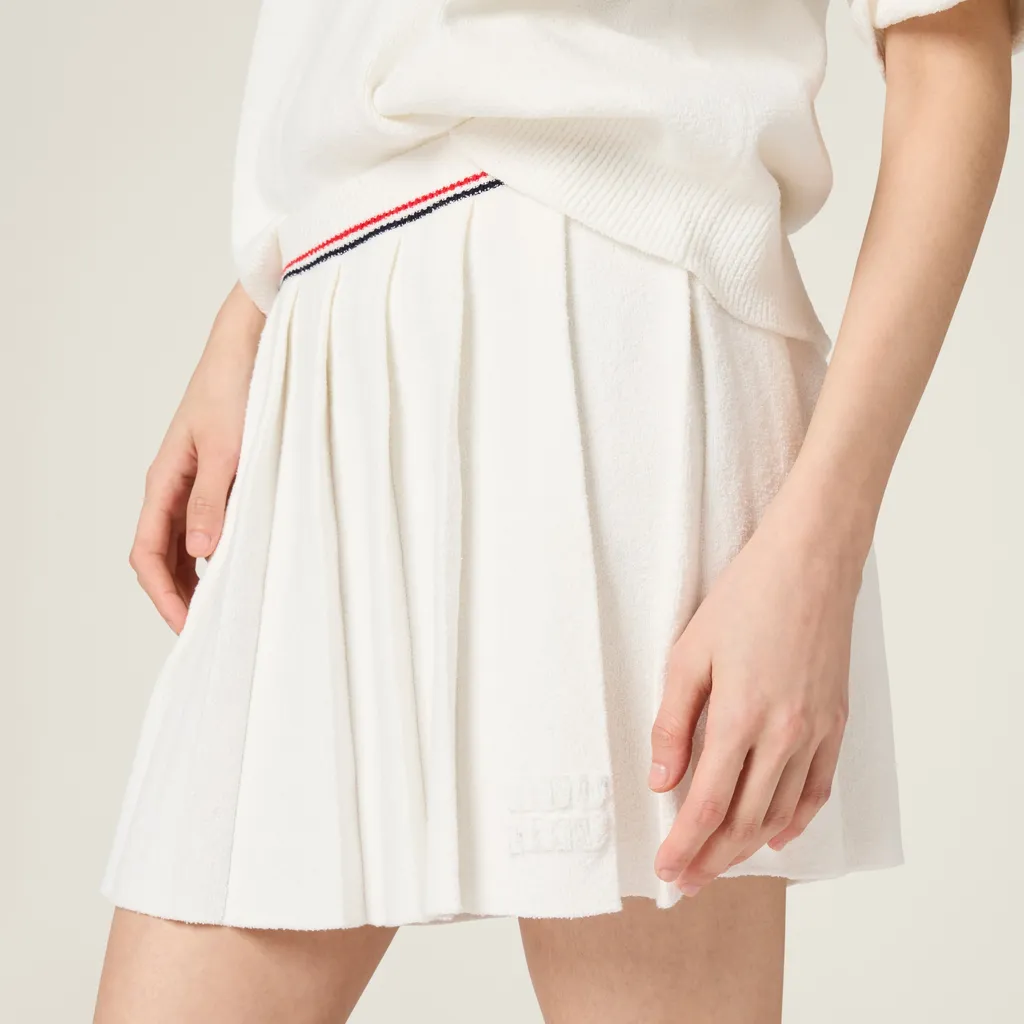 Miu Miu Short-Sleeved Knitted Polo Shirt