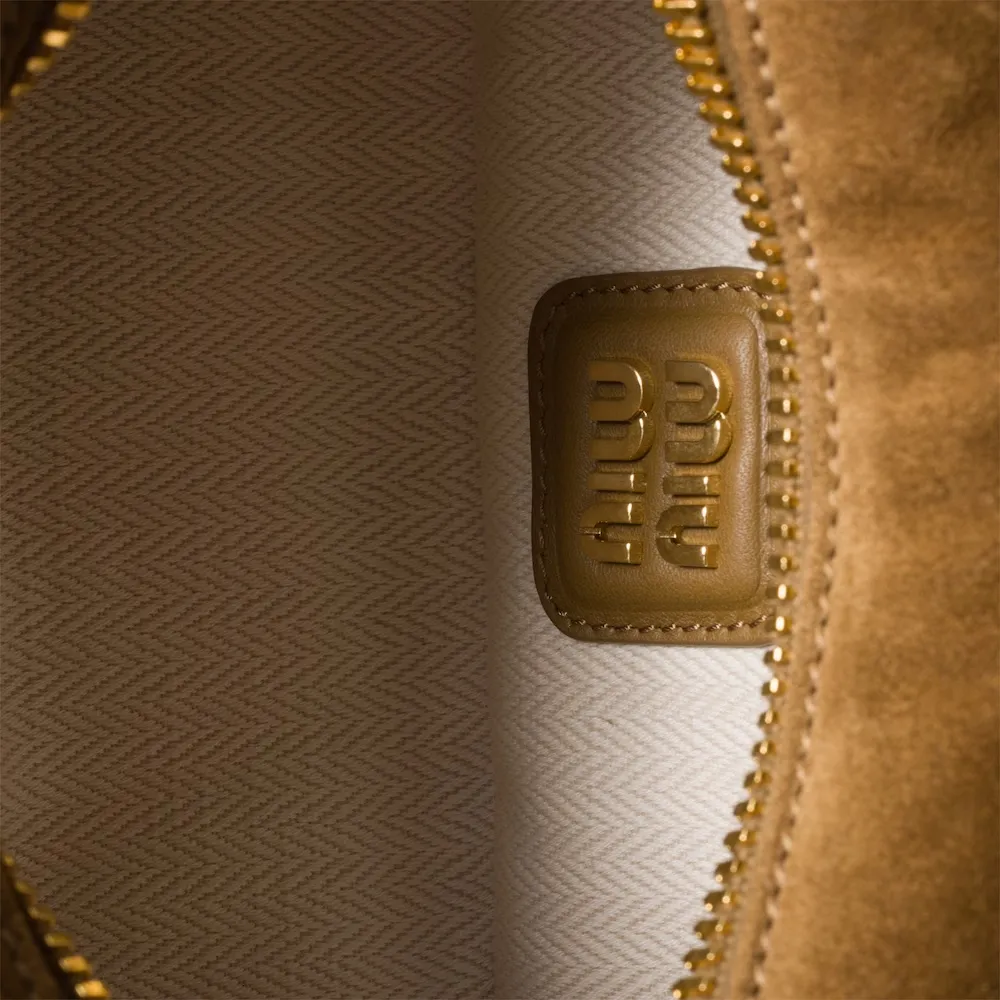 Arcadie Padded Suede Top-Handle Bag
