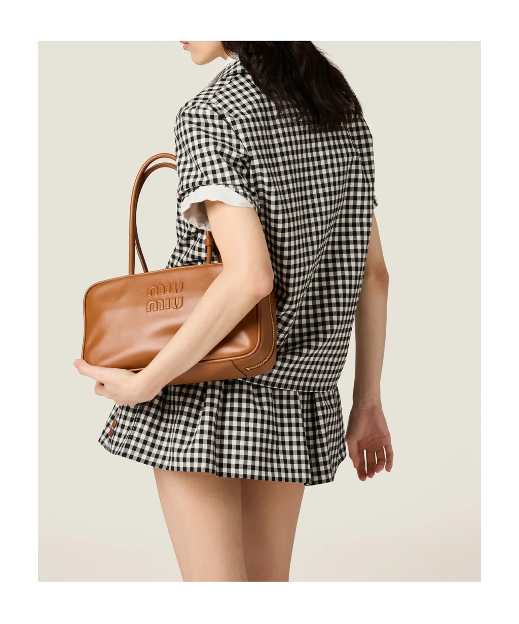 Miu Miu Short-Sleeved Checked Shirt