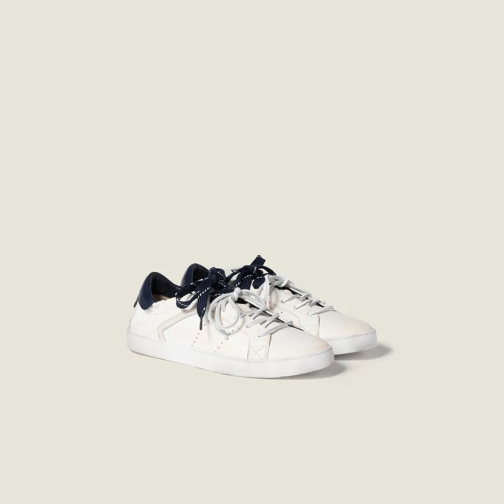 Miu Miu Round-Toe Lace-Up Sneakers