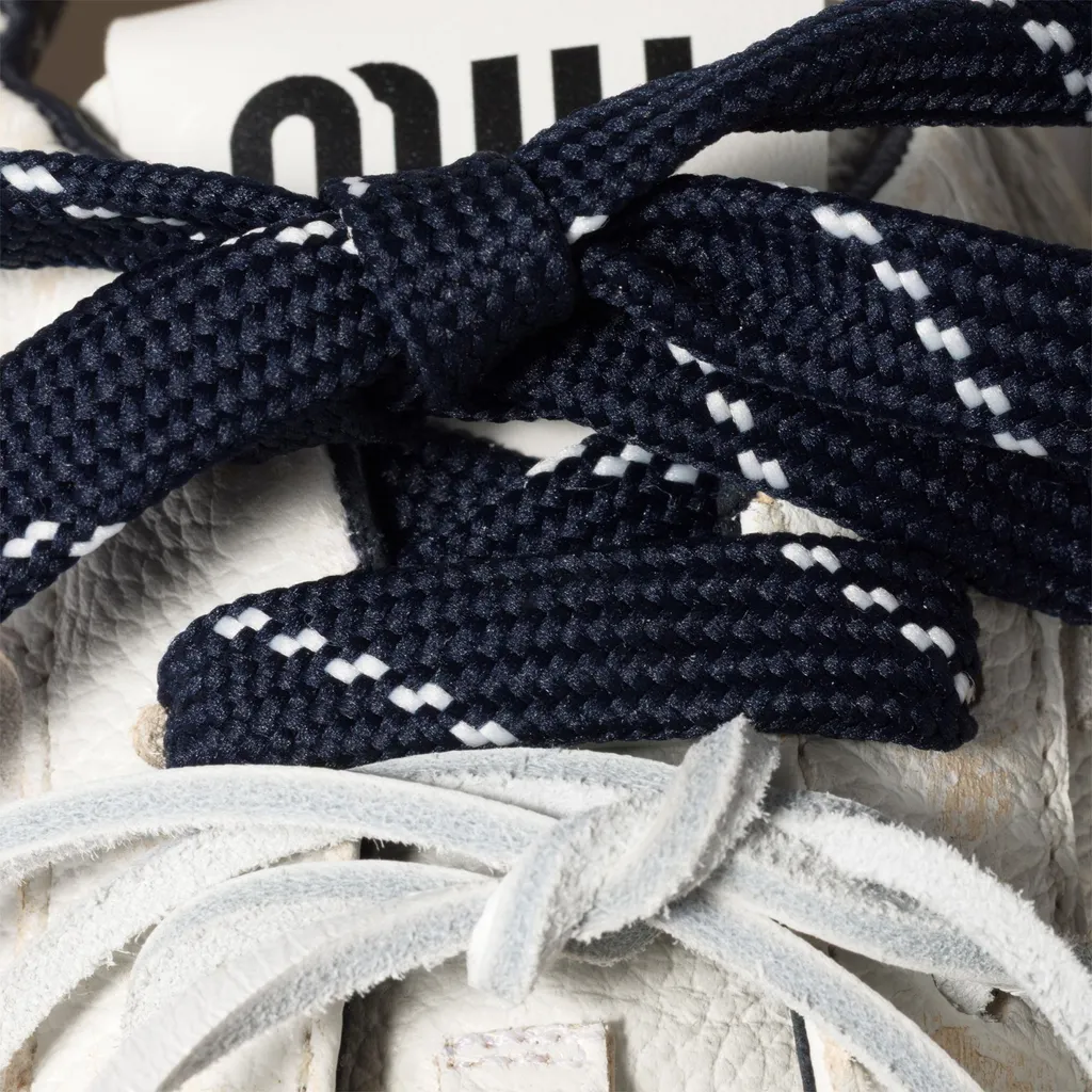 Miu Miu Round-Toe Lace-Up Sneakers