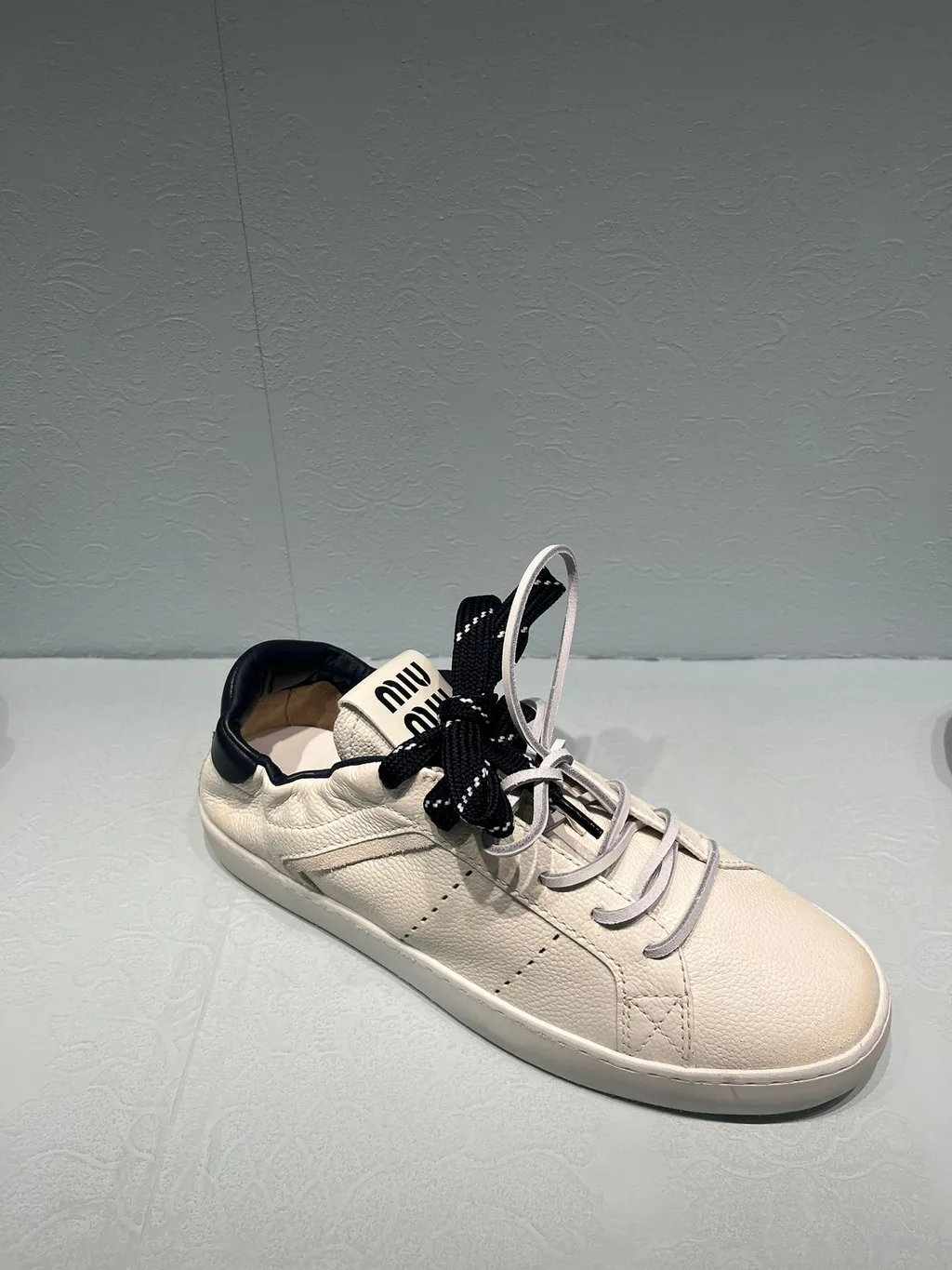 Miu Miu Round-Toe Lace-Up Sneakers