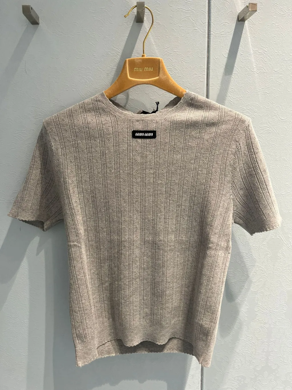 Miu Miu Short-Sleeved Knitted Jumper