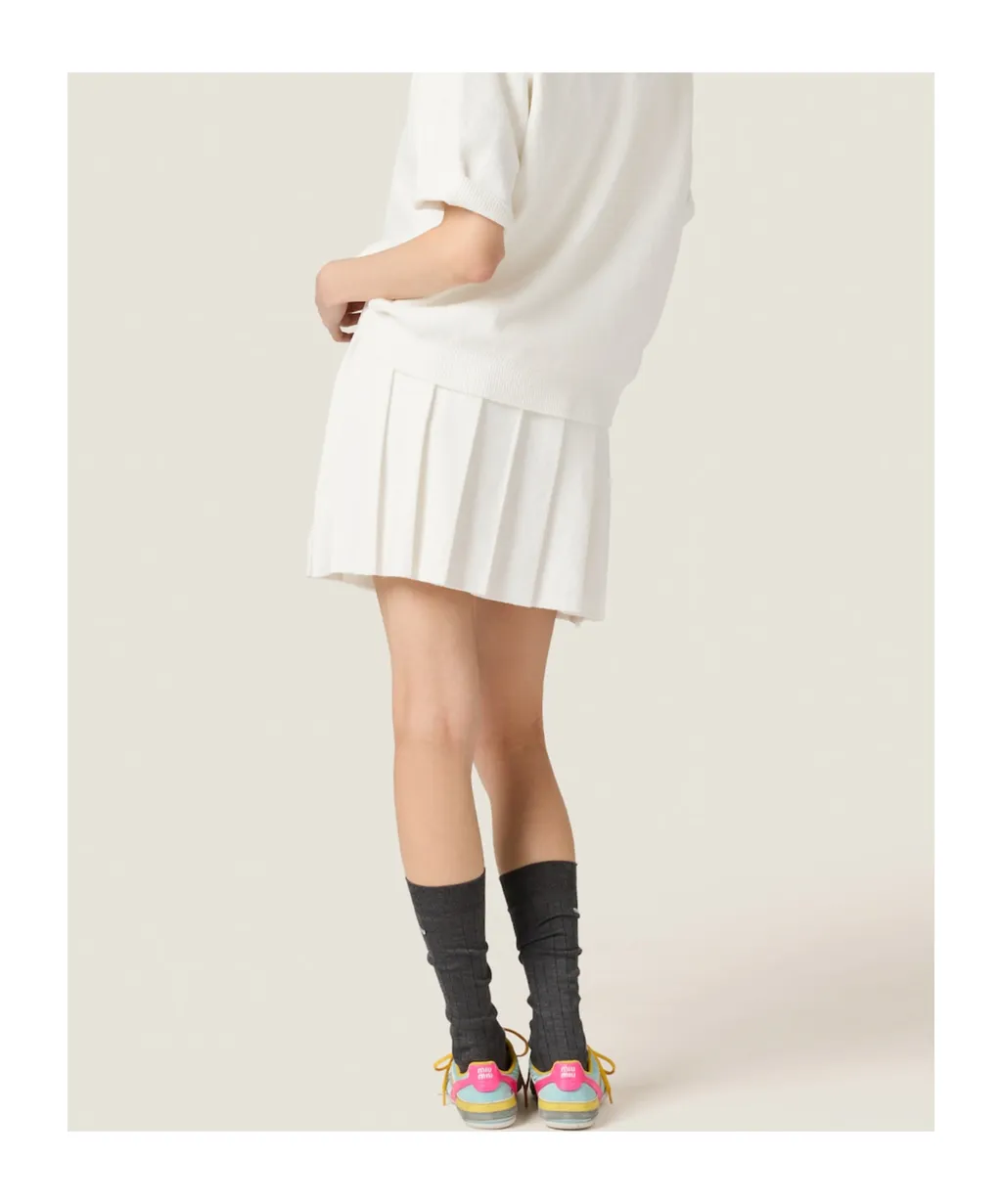 Miu Miu Pleated Mini Skirt