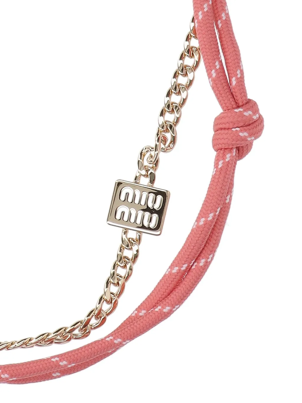 Miu Miu Logo-Engraved Chain-Linked Keyring