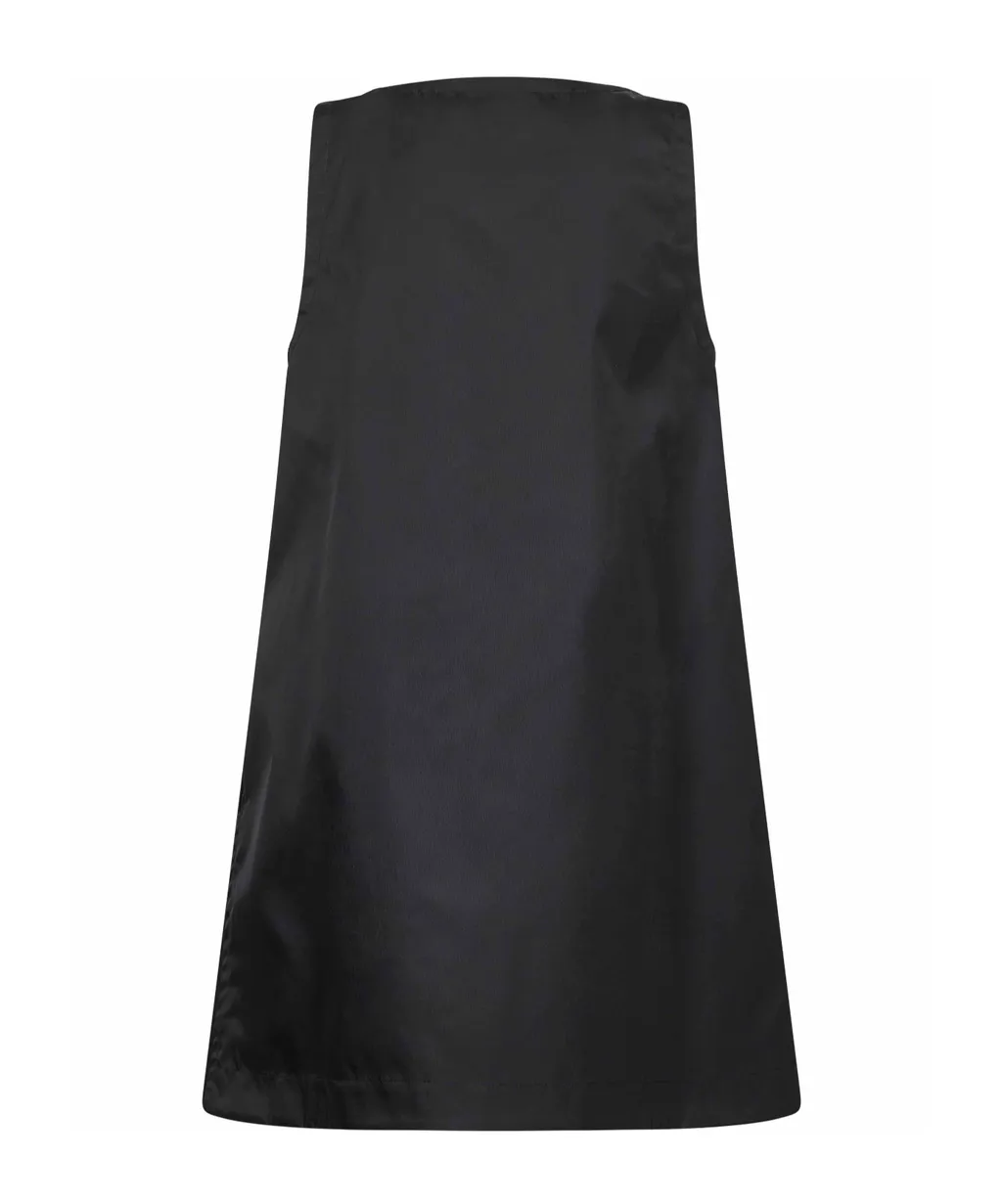 Prada Logo Plaque Sleeveless Mini Dress