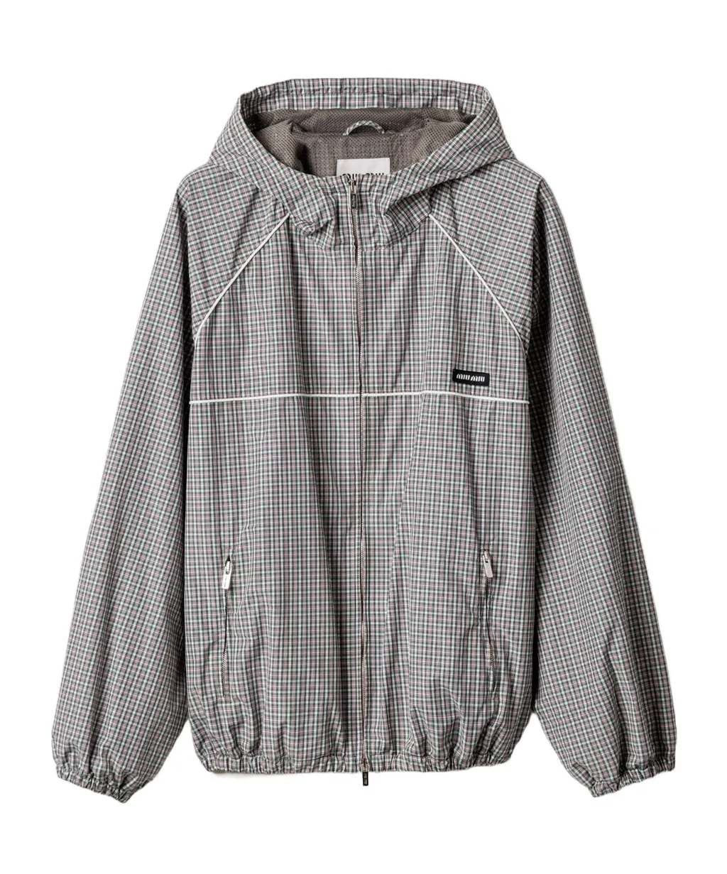 Miu Miu Checked Drawstring Jacket