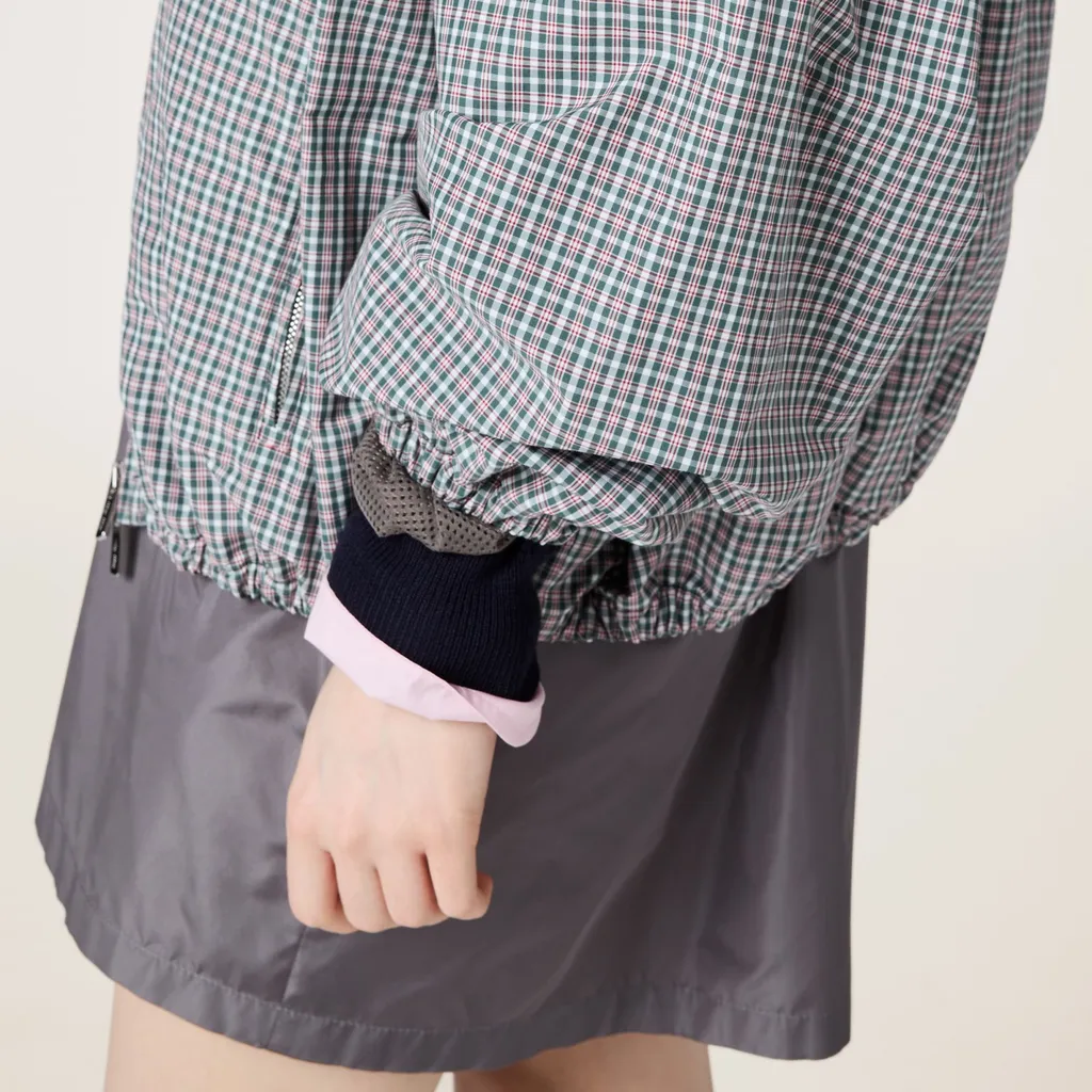 Miu Miu Checked Drawstring Jacket