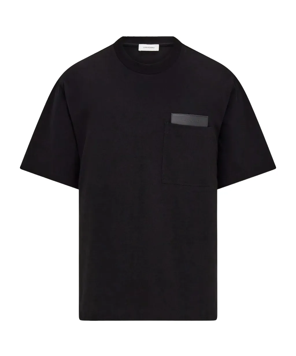 Ferragamo Logo Embossed Cfrewneck T-Shirt