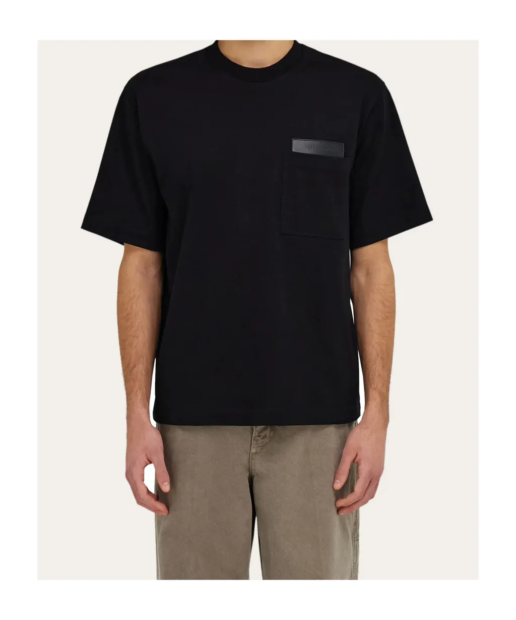 Ferragamo Logo Embossed Cfrewneck T-Shirt