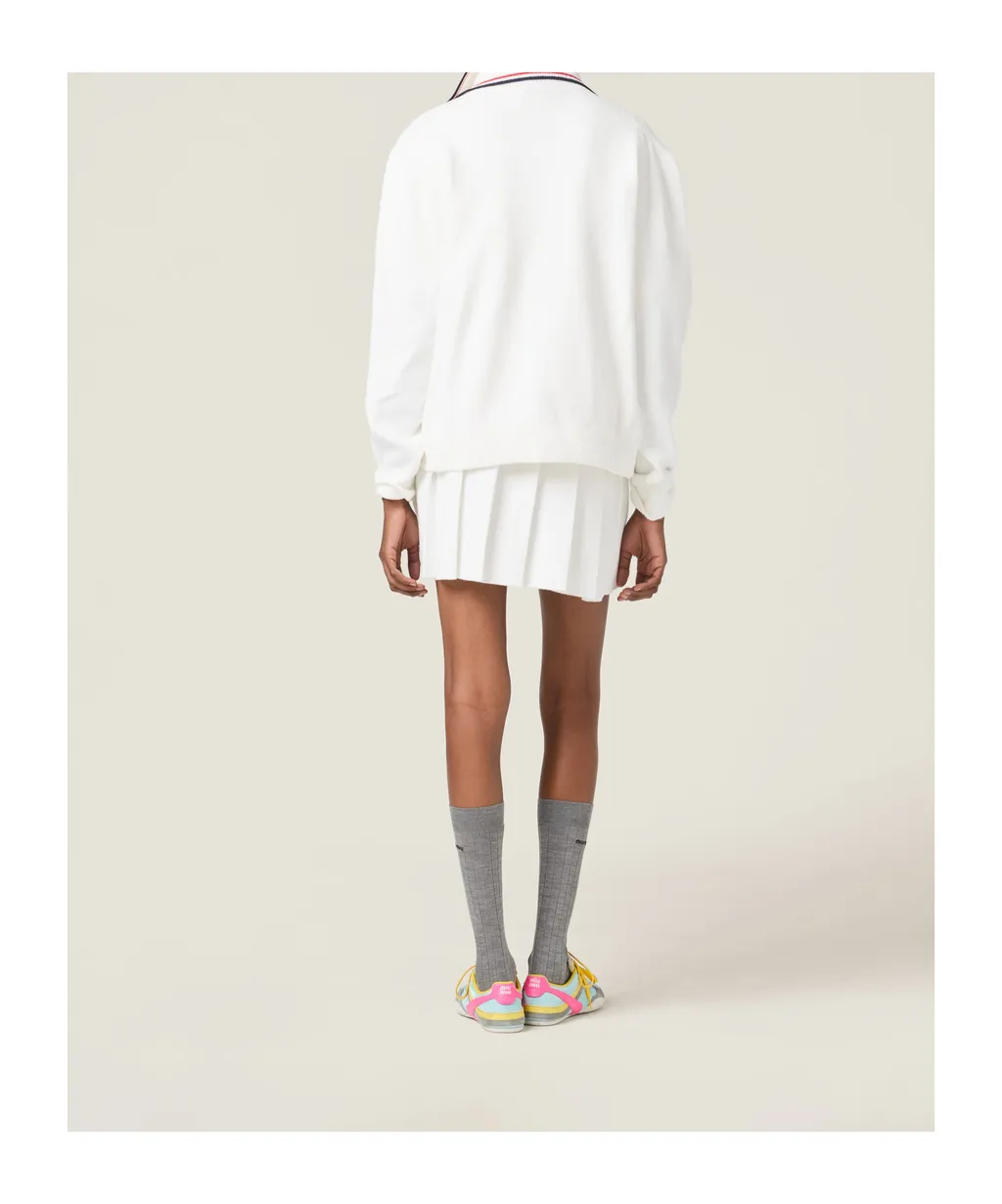 Miu Miu Zipped Knitted Cardigan