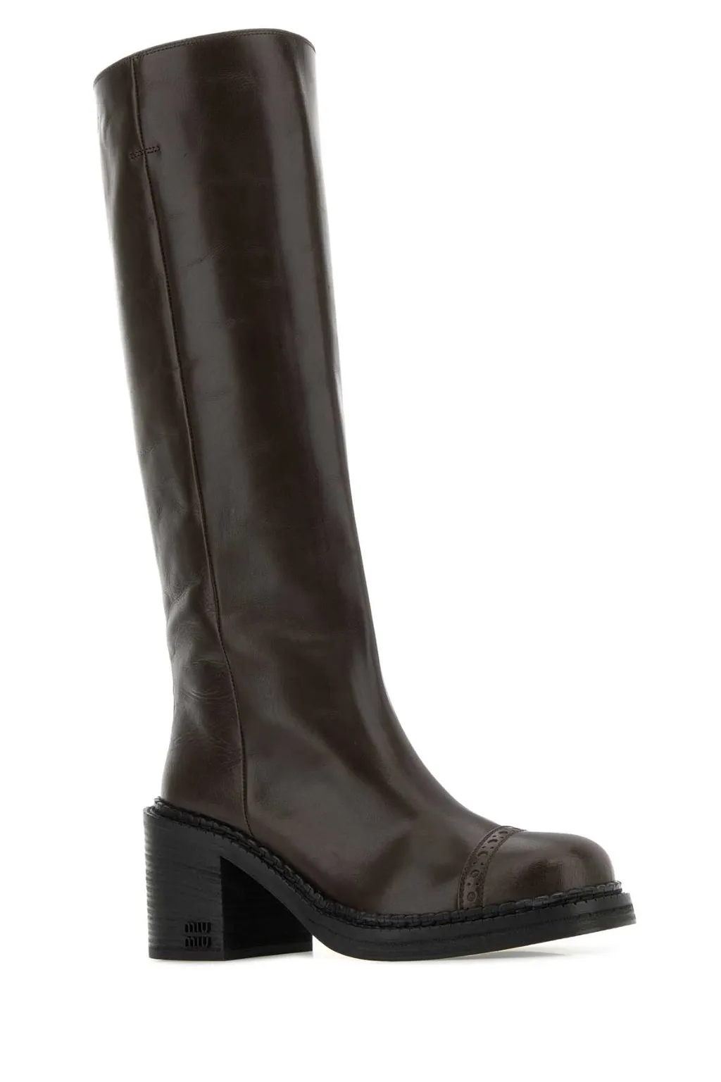 Miu Miu Leather Biker Boots
