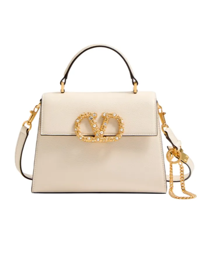 Valentino Vsling Foldover Top Small Tote Bag