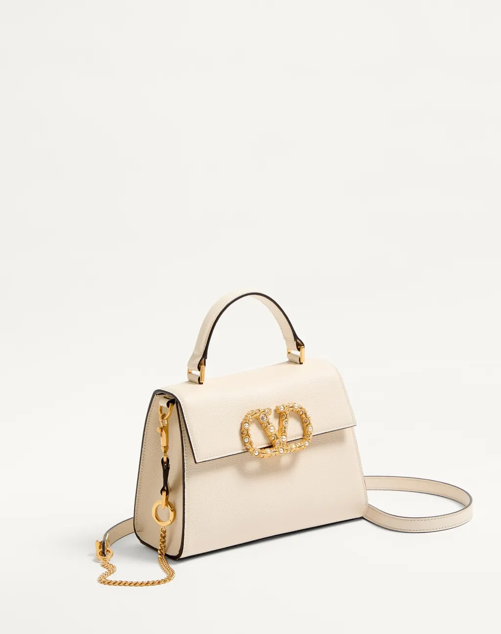 Valentino Vsling Foldover Top Small Tote Bag