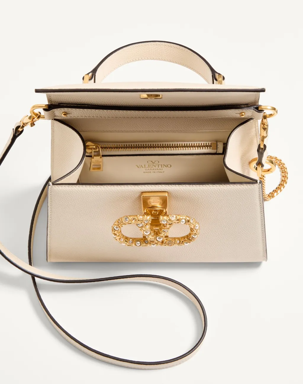 Valentino Vsling Foldover Top Small Tote Bag