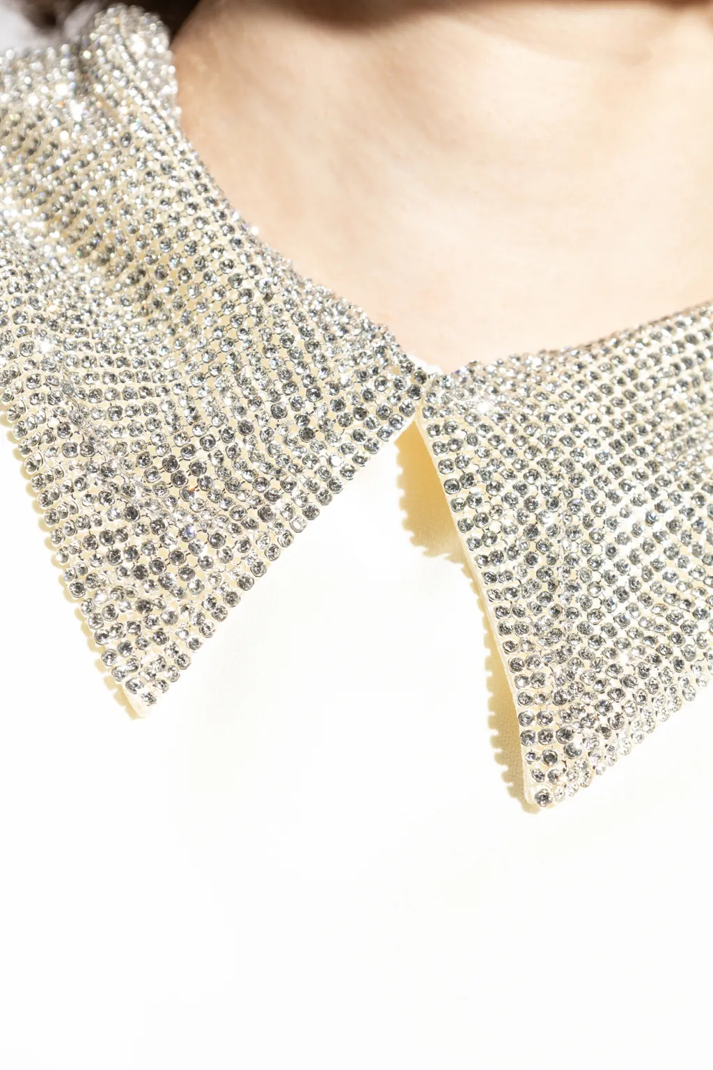Embellished-Collar Sleeveless Mini Dress