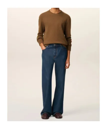 Ami Paris Logo Patch Straight Leg Jeans