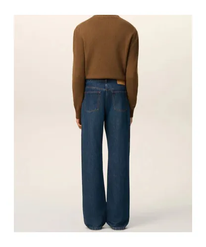 Ami Paris Logo Patch Straight Leg Jeans