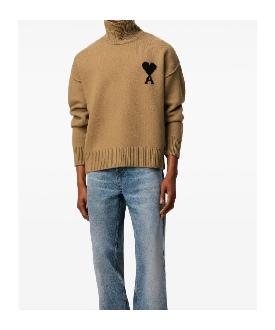 Ami Paris Ami De Coeur Turtleneck Jumper