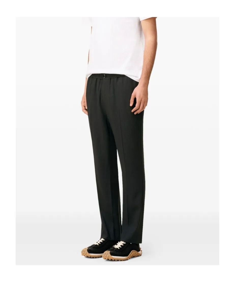 Ami Paris Elasticated Waist Straight-Leg Trousers