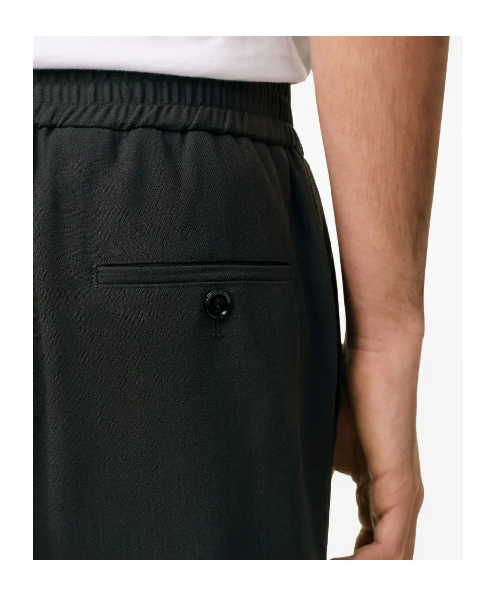 Ami Paris Elasticated Waist Straight-Leg Trousers
