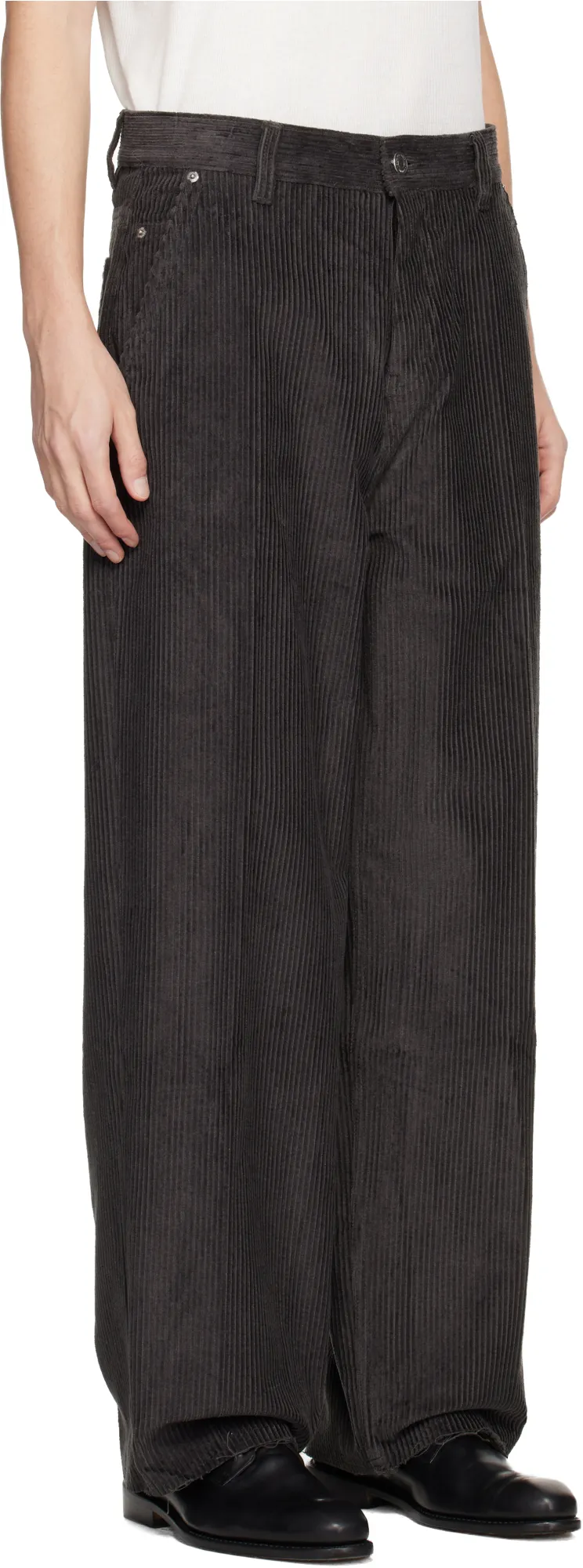 Ami Paris Wide-Leg Corduroy Trousers