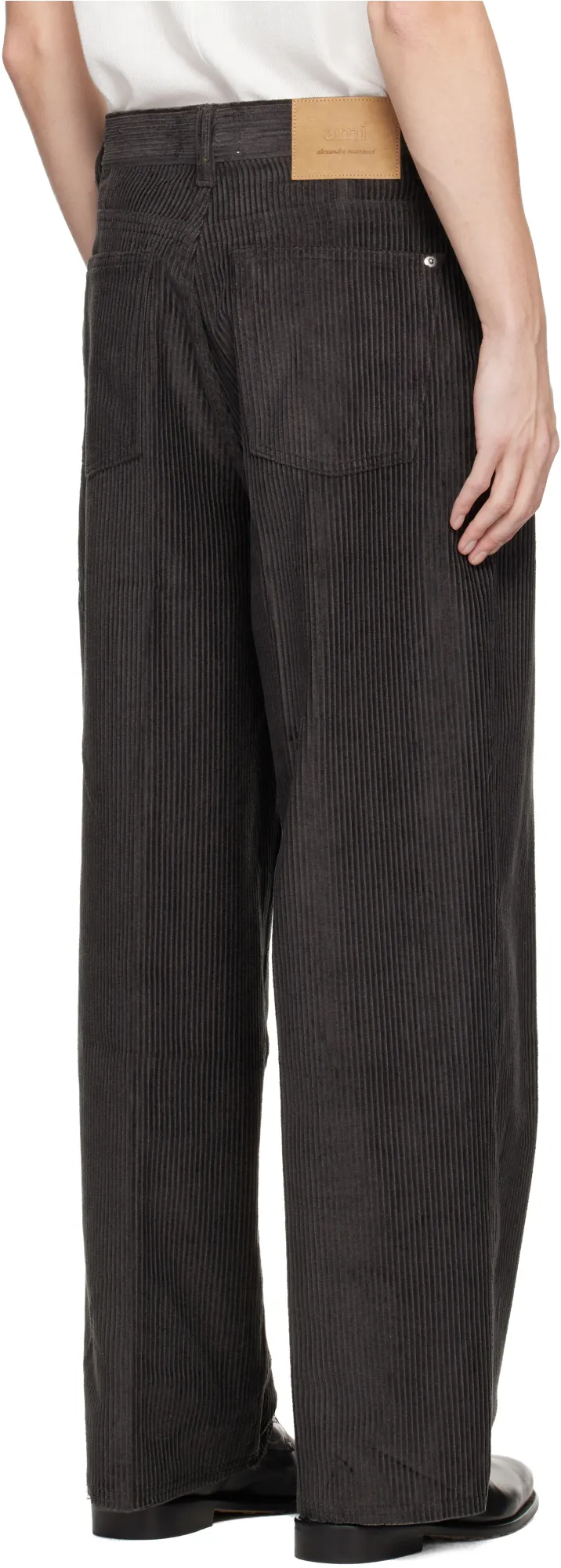 Ami Paris Wide-Leg Corduroy Trousers