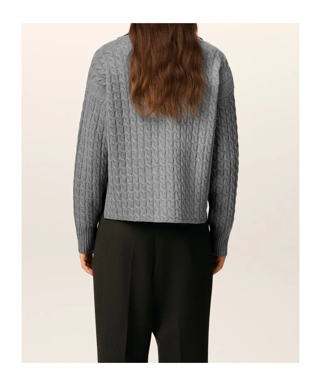 Ami Paris Cable Knitted Polo