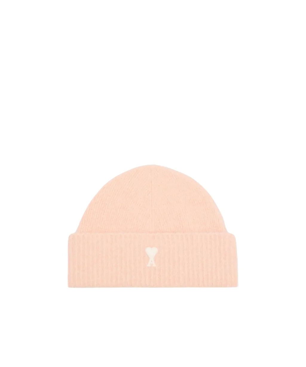 Ami Paris Logo Embroidered Knitted Beanie