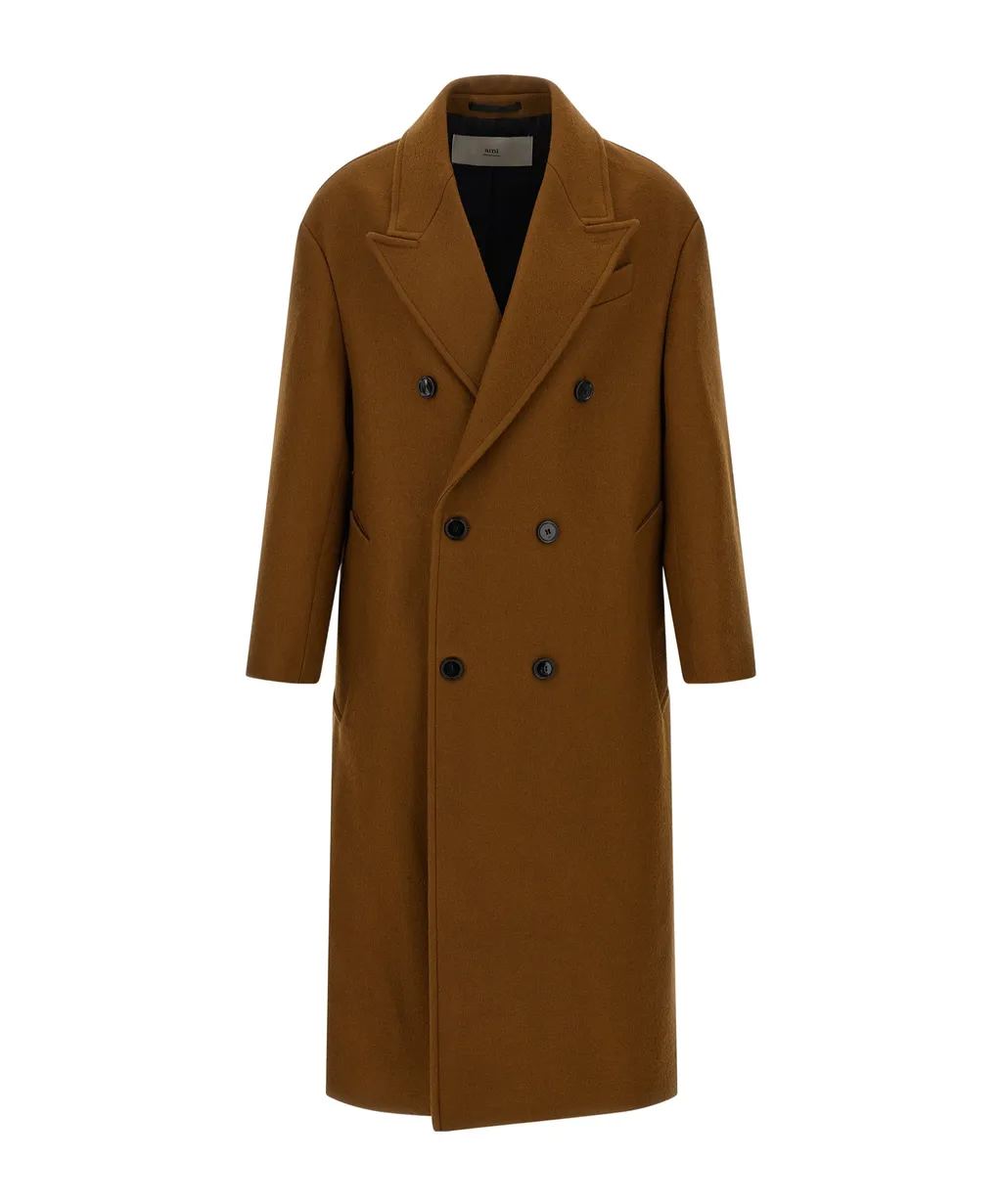 Ami Double-Breasted Mid-Length Coat