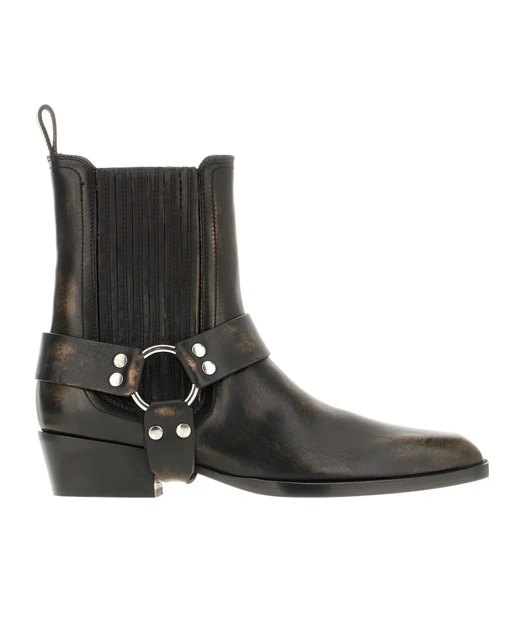 35Mm Helena Strap-Detail Ankle Boot