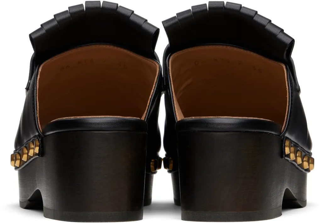 V-Logo Signature Fringed Mules