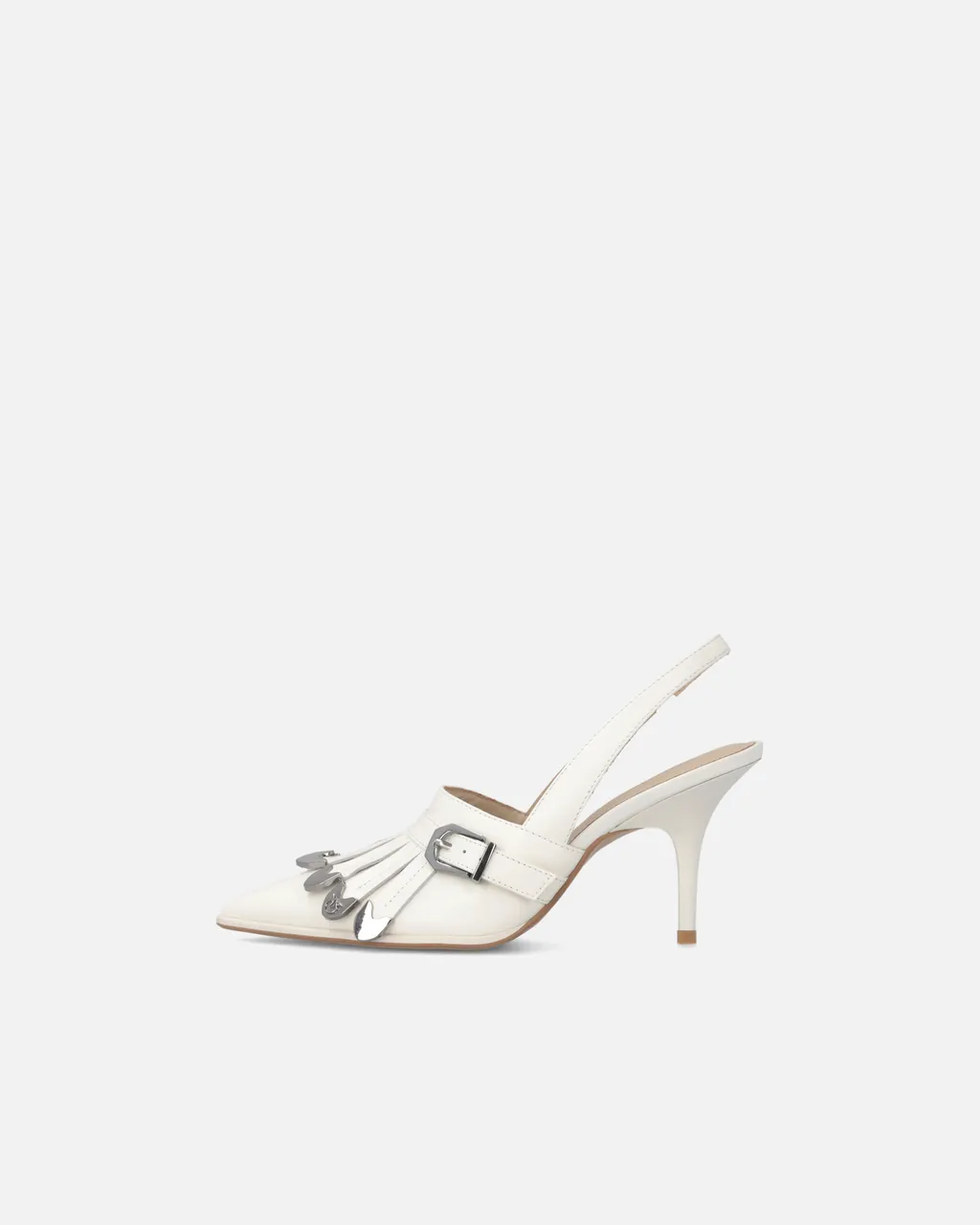 Slingback Fringed-Detail Pumps