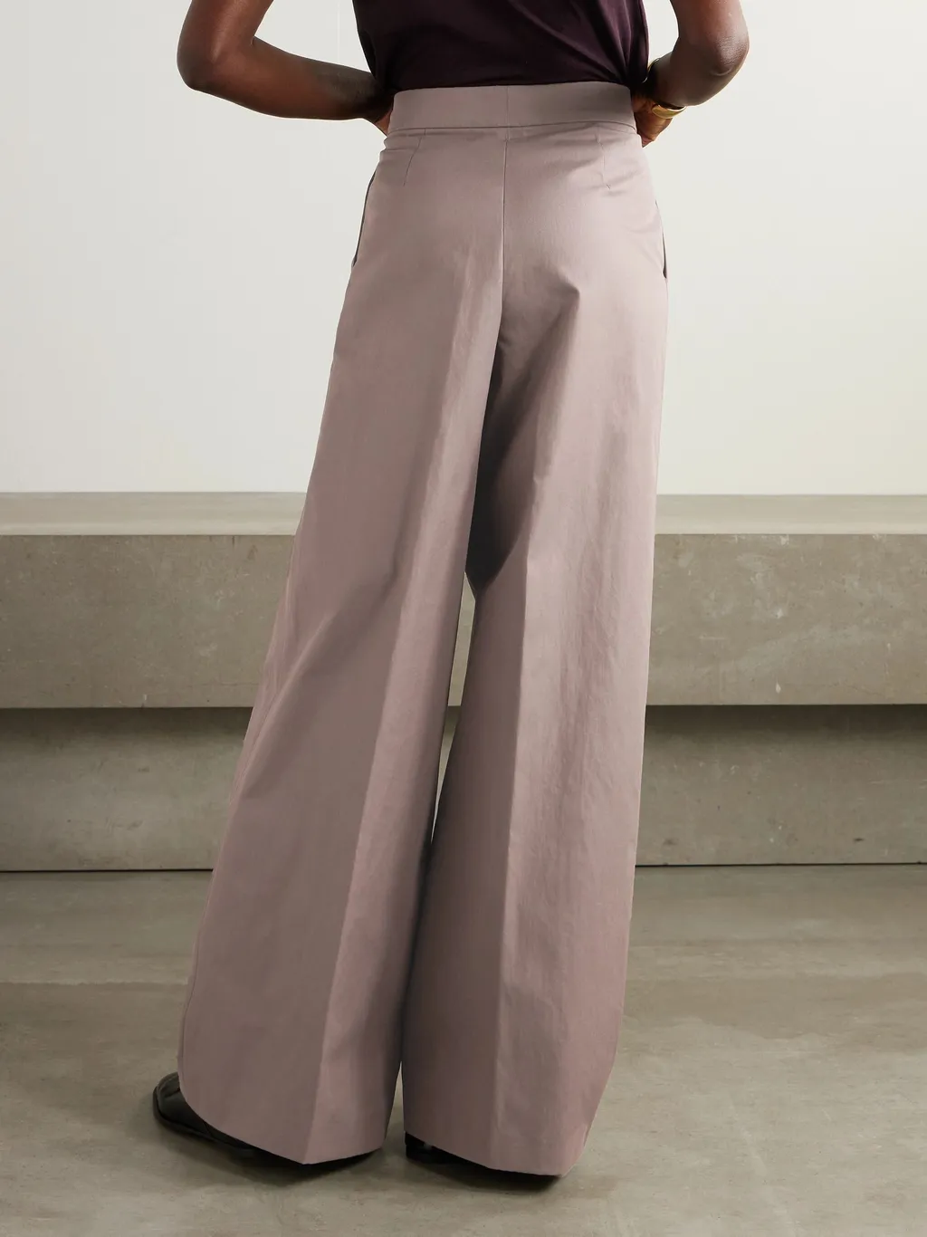 Pleated Wide-Leg Trousers