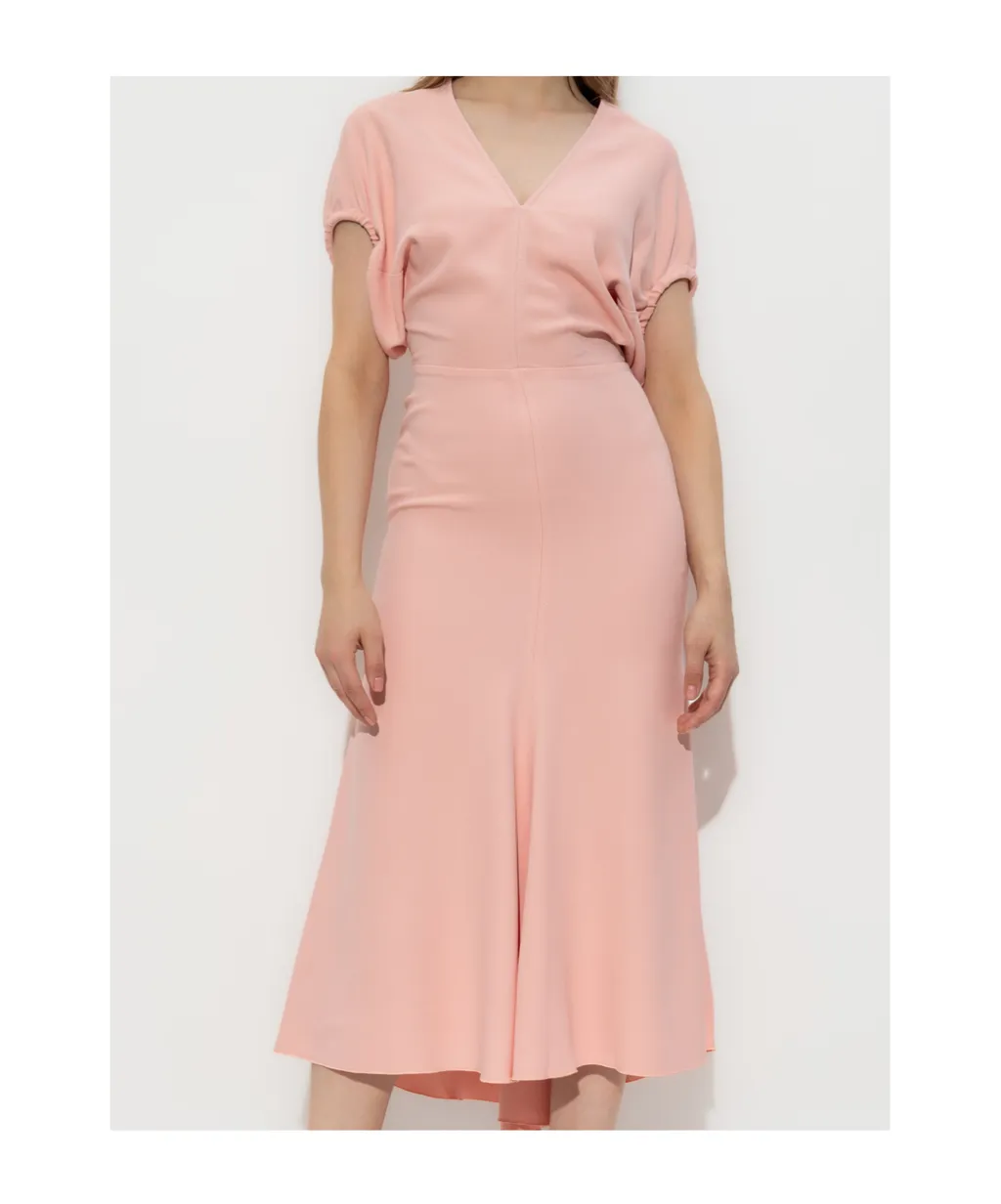 Puff-Sleeved Midi Dress