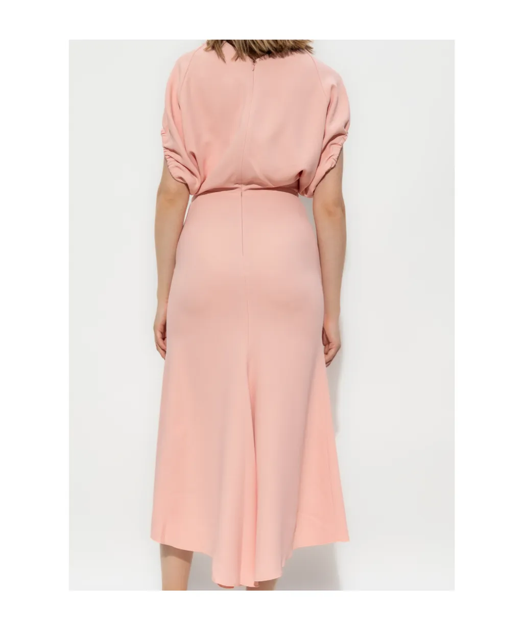 Puff-Sleeved Midi Dress