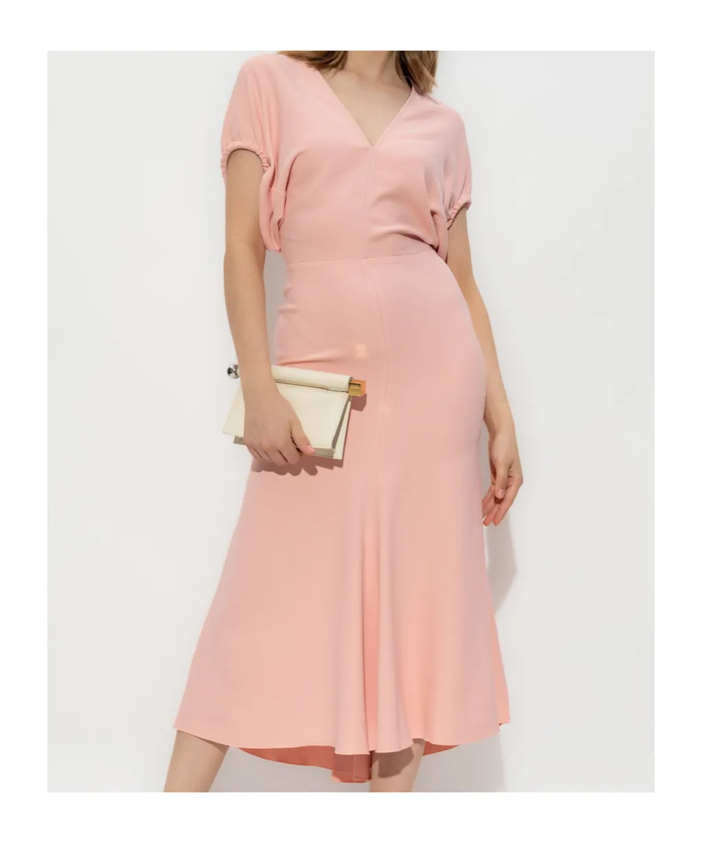Puff-Sleeved Midi Dress