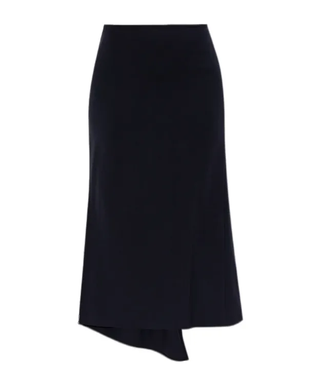 Asymmetric-Hem Midi Skirt