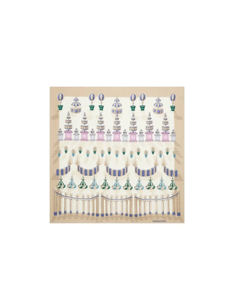 Giardino Print Silk Scarf