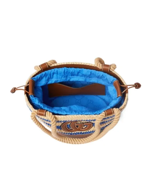 Gucci Woven Mini Bucket Bag
