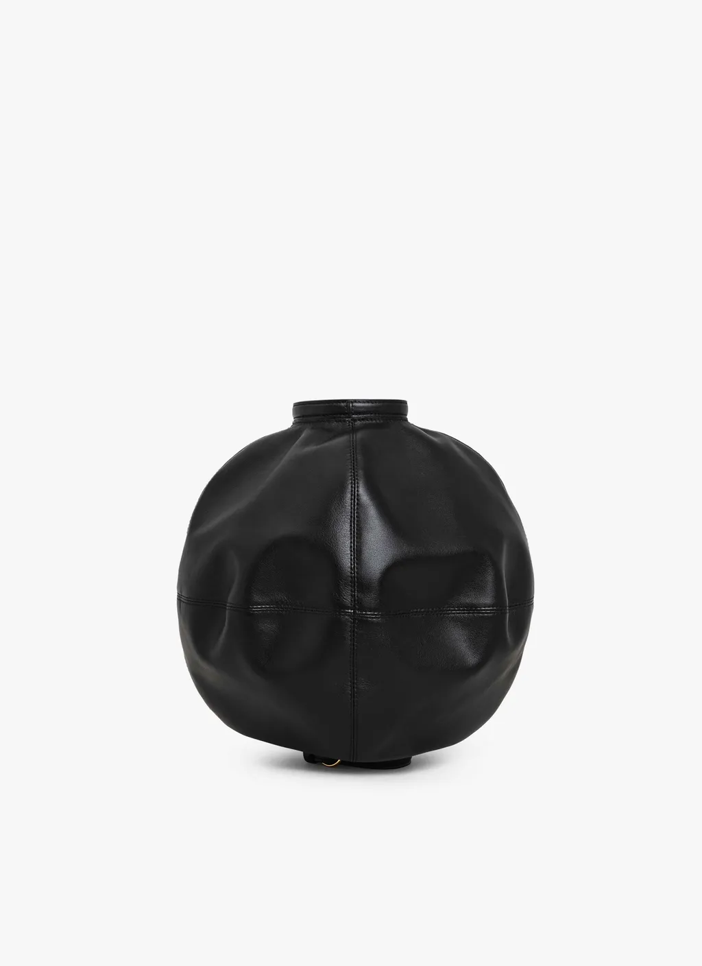 Paneled Polished Leather Clutch