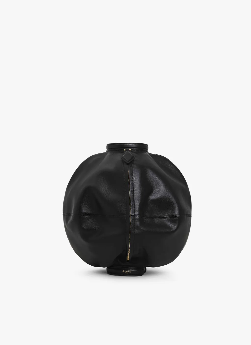 Paneled Polished Leather Clutch